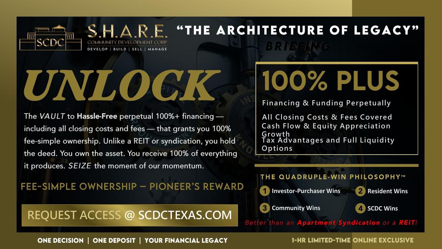 Unlock — 100% Plus Fee-Simple Ownership